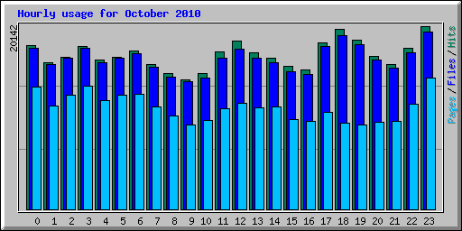 Hourly usage for October 2010
