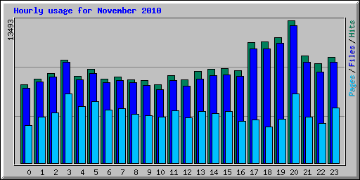 Hourly usage for November 2010