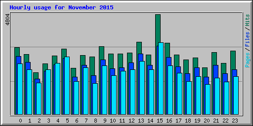 Hourly usage for November 2015