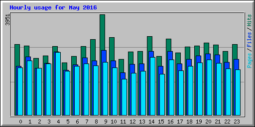 Hourly usage for May 2016