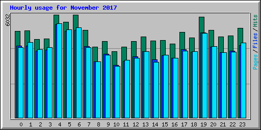 Hourly usage for November 2017